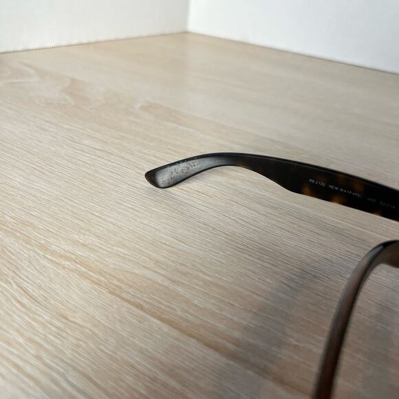 Ray-Ban RB2132 New Wayfarer 902 Sunglasses Tortoise Frames Only 52-18-145 Italy - Picture 5 of 12